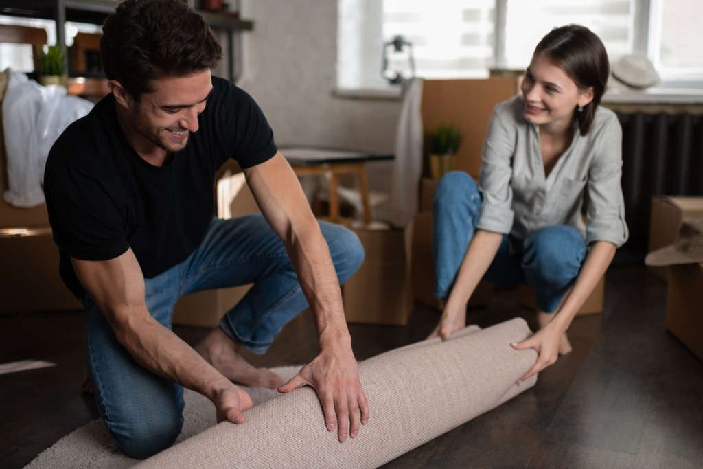 roll carpet and rugs instead of fold